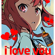 Схема вышивки «тидори кизнайвер я люблю тебя ( говорит чидори своему бухлу )»