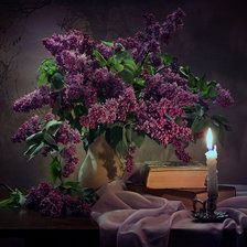 Схема вышивки «сирень»