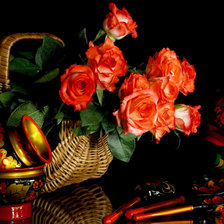 Схема вышивки «букет роз»