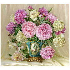 Схема вышивки «Букет пионов.»