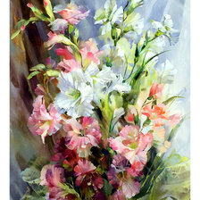 Схема вышивки «гладиолусы»