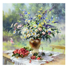 Схема вышивки «Букет ромашек»