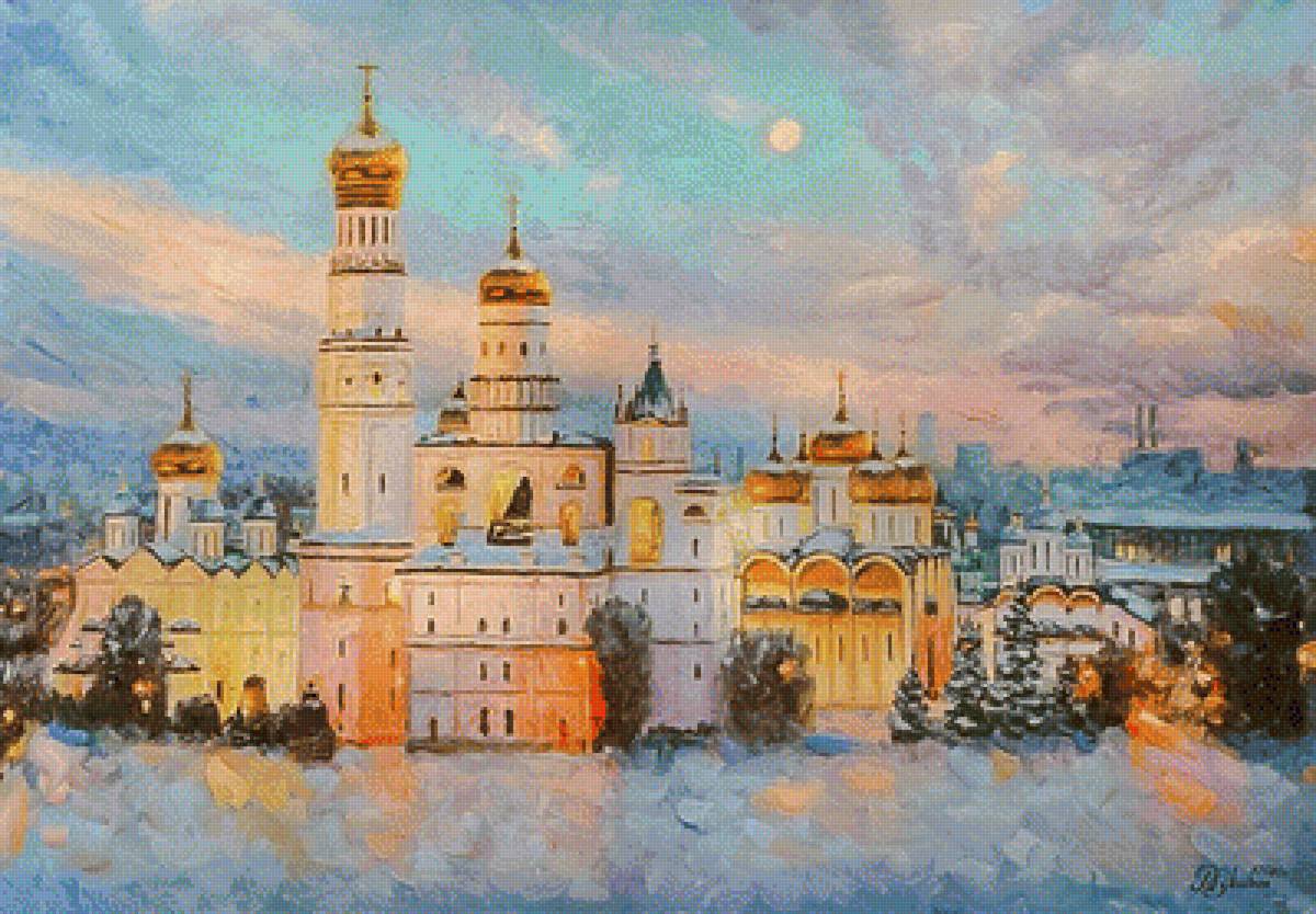 Frosty beauty of the Kremlin. - razzhivin igor painter.snowscapes.scenarys. - предпросмотр