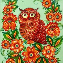 Схема вышивки «сова»