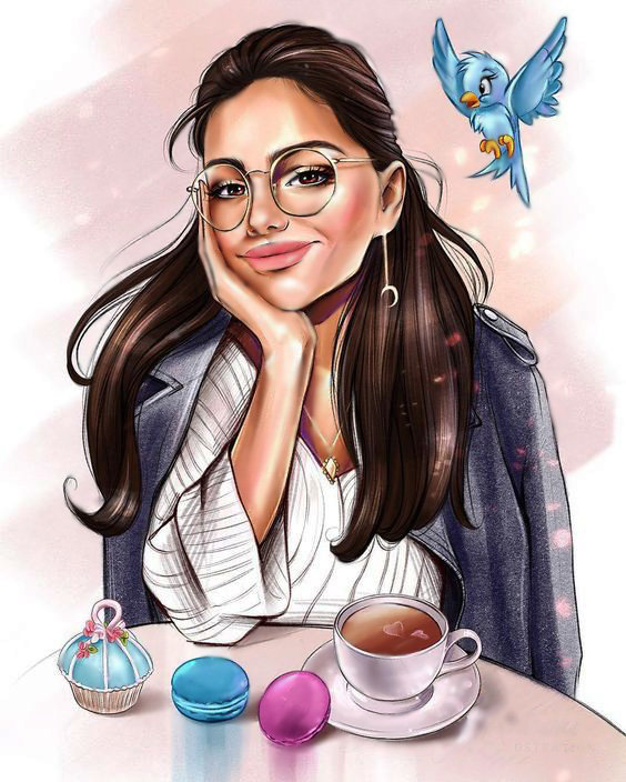 С чашкой кофе. - кофе, девушка. - оригинал