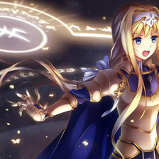 Схема вышивки «вышивка крестом Алиса мастера меча онлайн с пентаграммой»