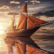 Схема вышивки «паруса»