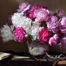 Схема вышивки «пионы»