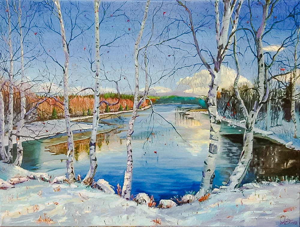 Birches. - snowscapes. - оригинал