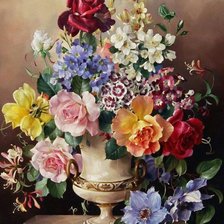 Букет в белой вазе