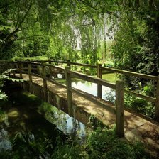 Схема вышивки «мост в лесу»