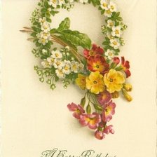 Праздничный венок с цветами