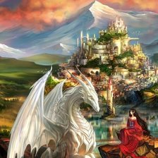 Схема вышивки «белый дракон»