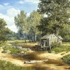 Схема вышивки «пейзаж»