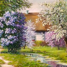 Схема вышивки «"Весна,весна на улице,весенние деньки..."»