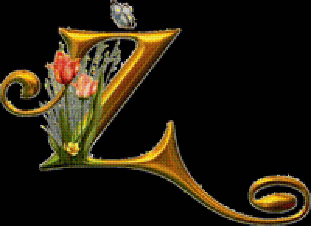 Алфавит с цветами - цветы, алфавит, абетка, английский - предпросмотр