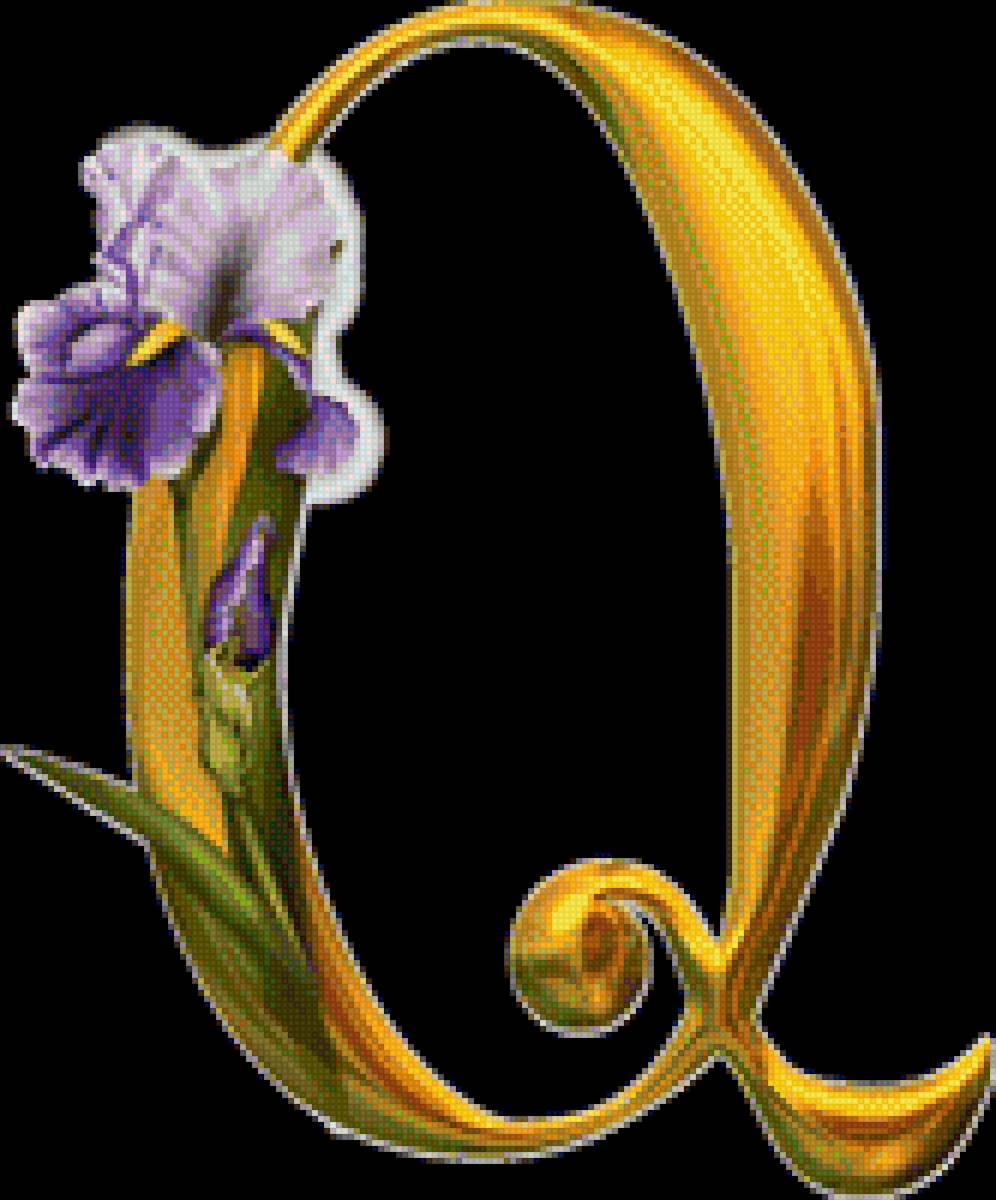 Алфавит с цветами - цветы, алфавит, абетка, английский - предпросмотр