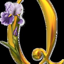 Схема вышивки «Алфавит с цветами»