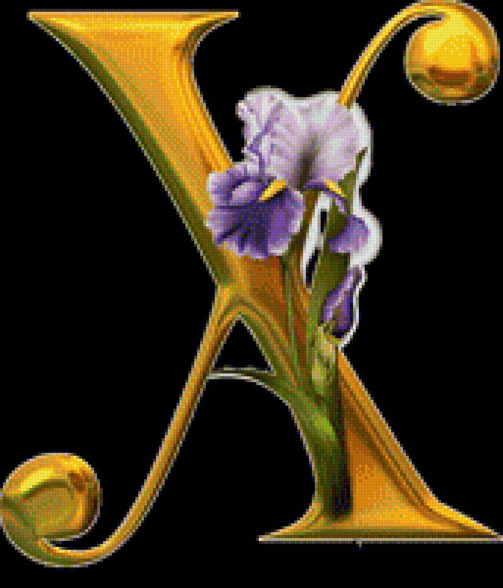 Алфавит с цветами - алфавит, цветы, английский, абетка - предпросмотр