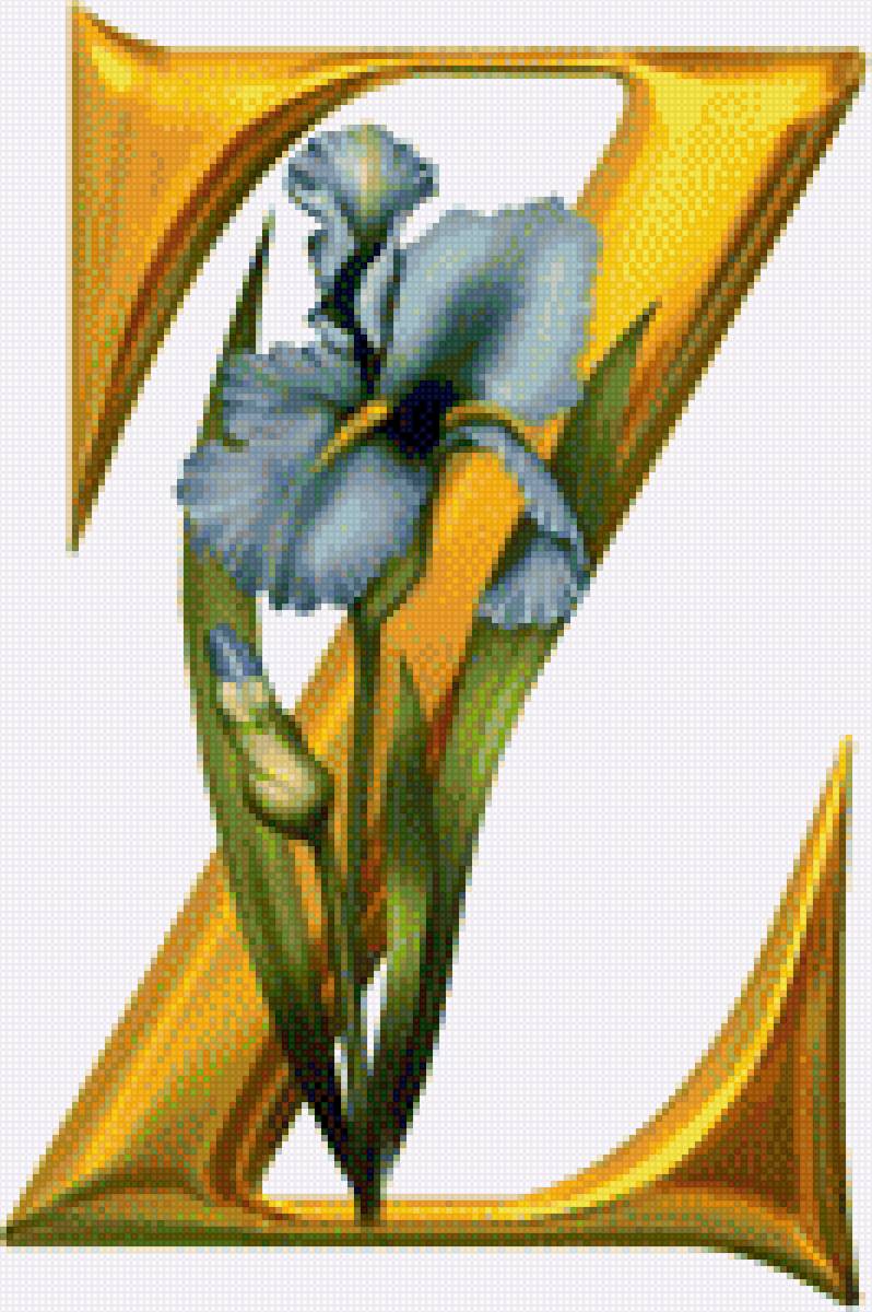 Алфавит с цветами - абетка, английский, алфавит, цветы - предпросмотр