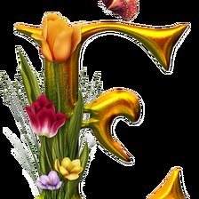 Схема вышивки «Алфавит с цветами»