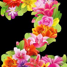 Схема вышивки «Цифры цветочные»