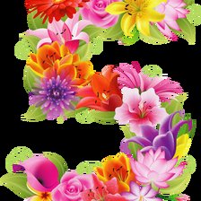 Схема вышивки «Цифры цветочные»