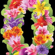 Схема вышивки «Цифры цветочные»