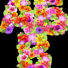 Схема вышивки «Алфавит с цветами»