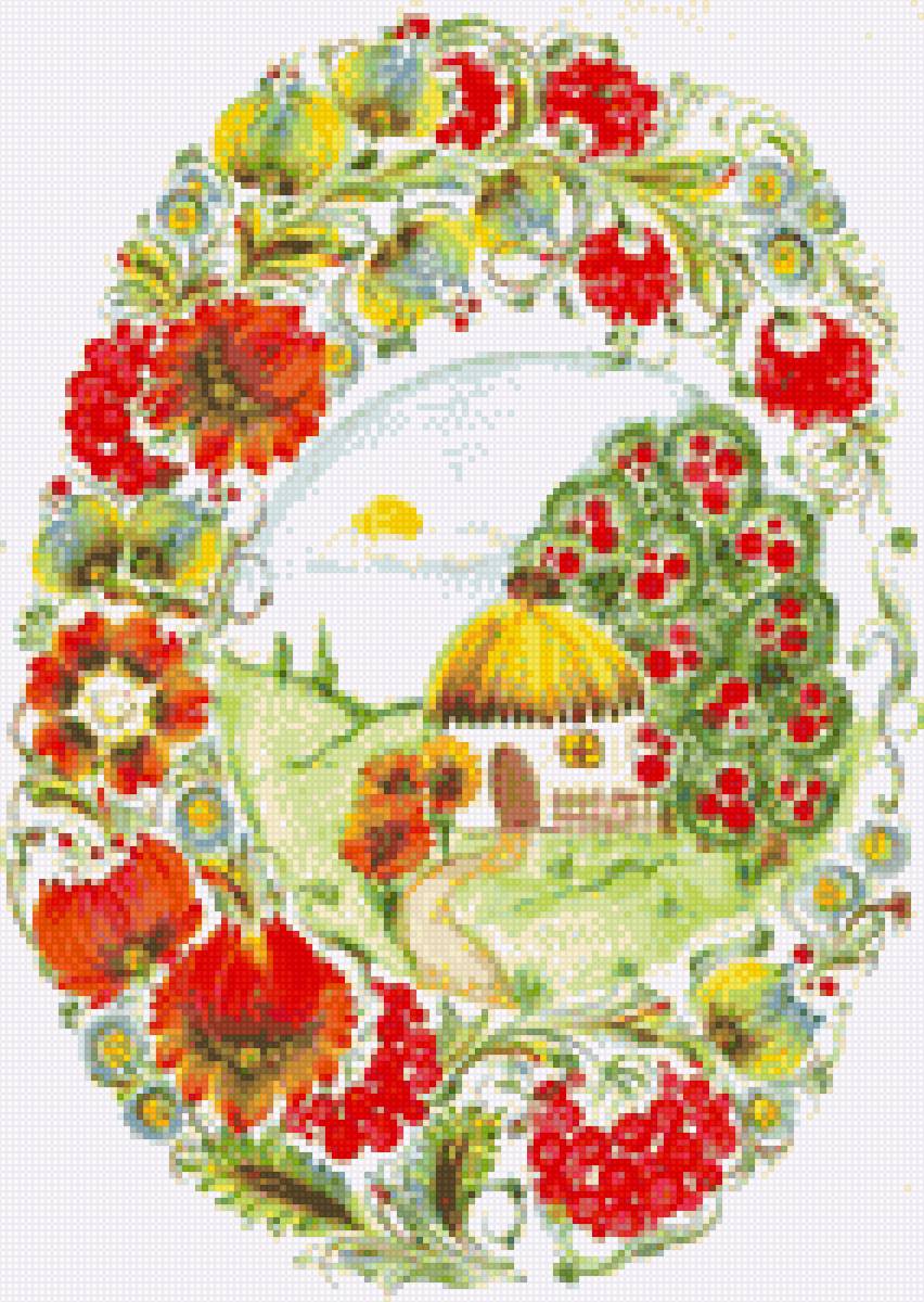 Буква О, будинок - народные промыслы, розпис, хатка, будинок буква о - предпросмотр