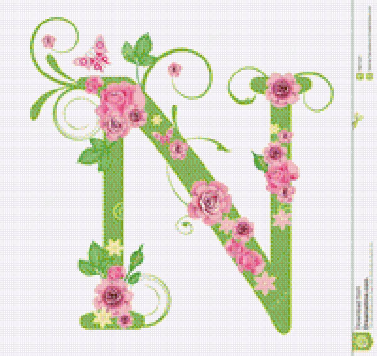 Алфавит с цветами - английский, цветы, абетка, алфавит - предпросмотр