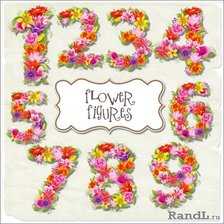 Схема вышивки «Цифры цветочные»