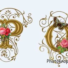 Схема вышивки «Алфавит с цветами»