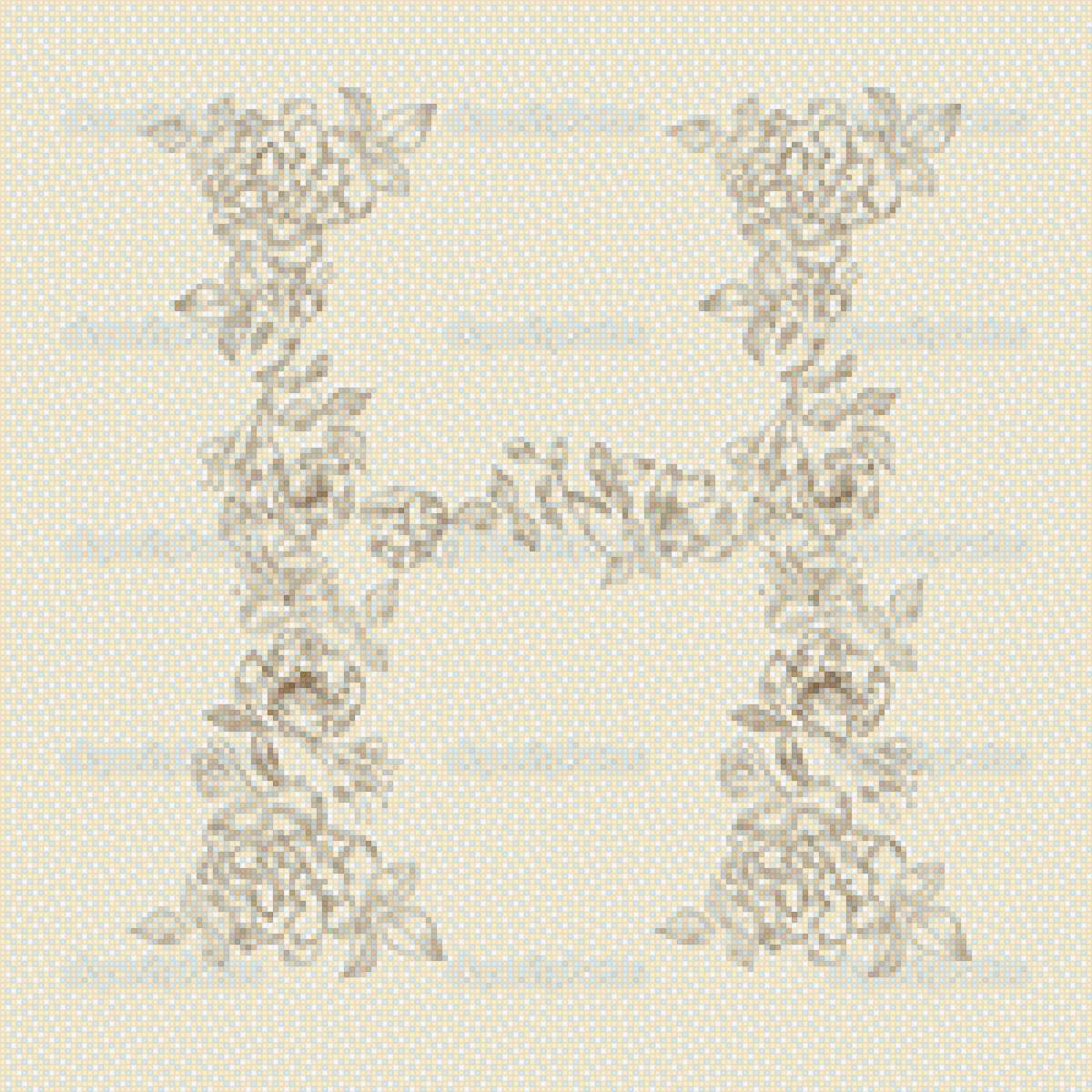 Буква Н орнамент - н, оформление, орнамент, буква - предпросмотр