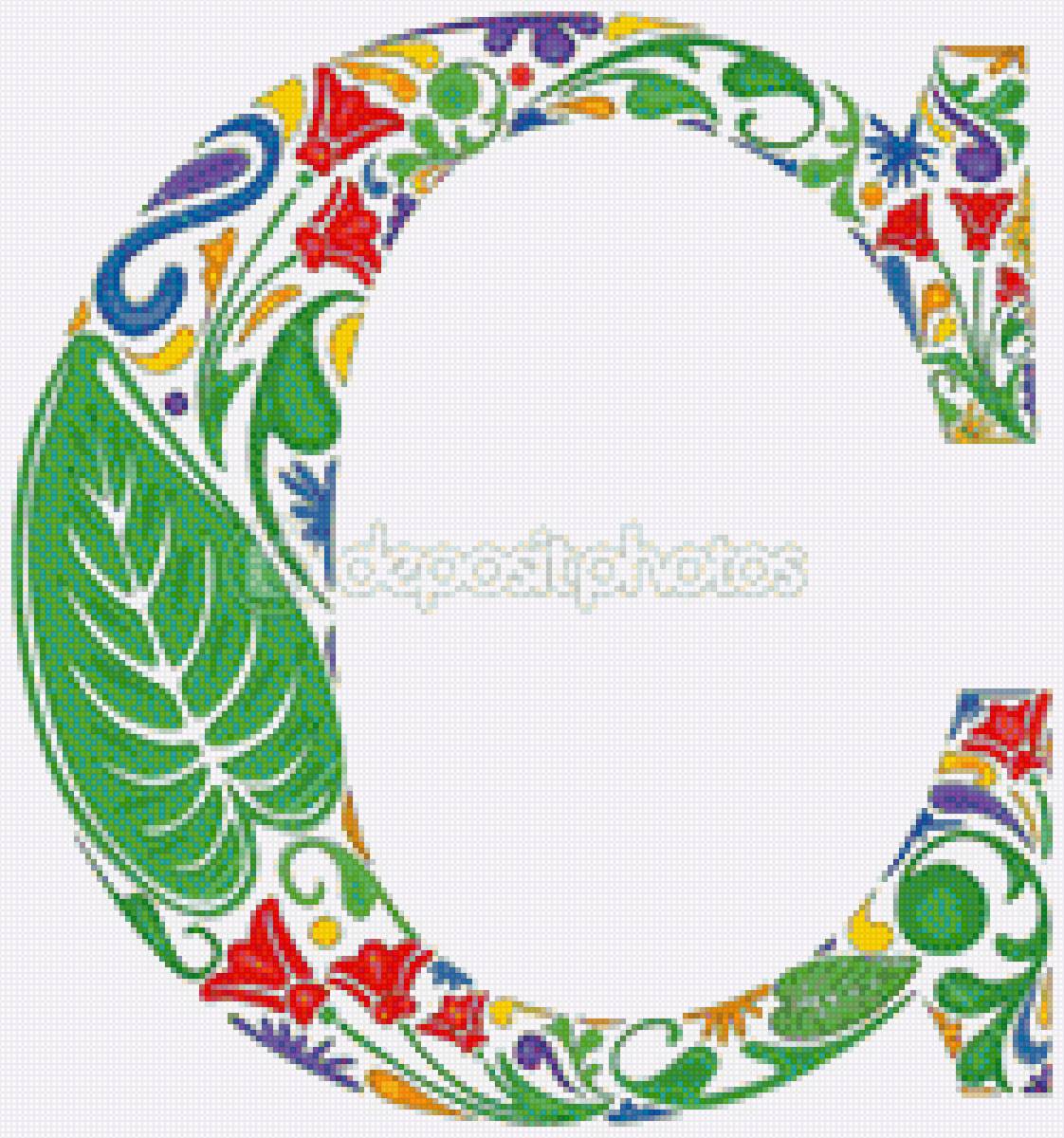 Алфавит с цветами - алфавит, абетка, цветы, английский - предпросмотр