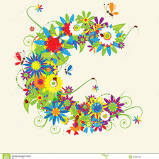 Алфавит с цветами