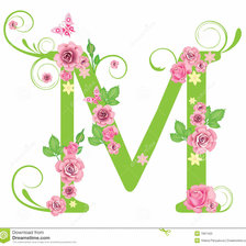 Схема вышивки «Алфавит с цветами»