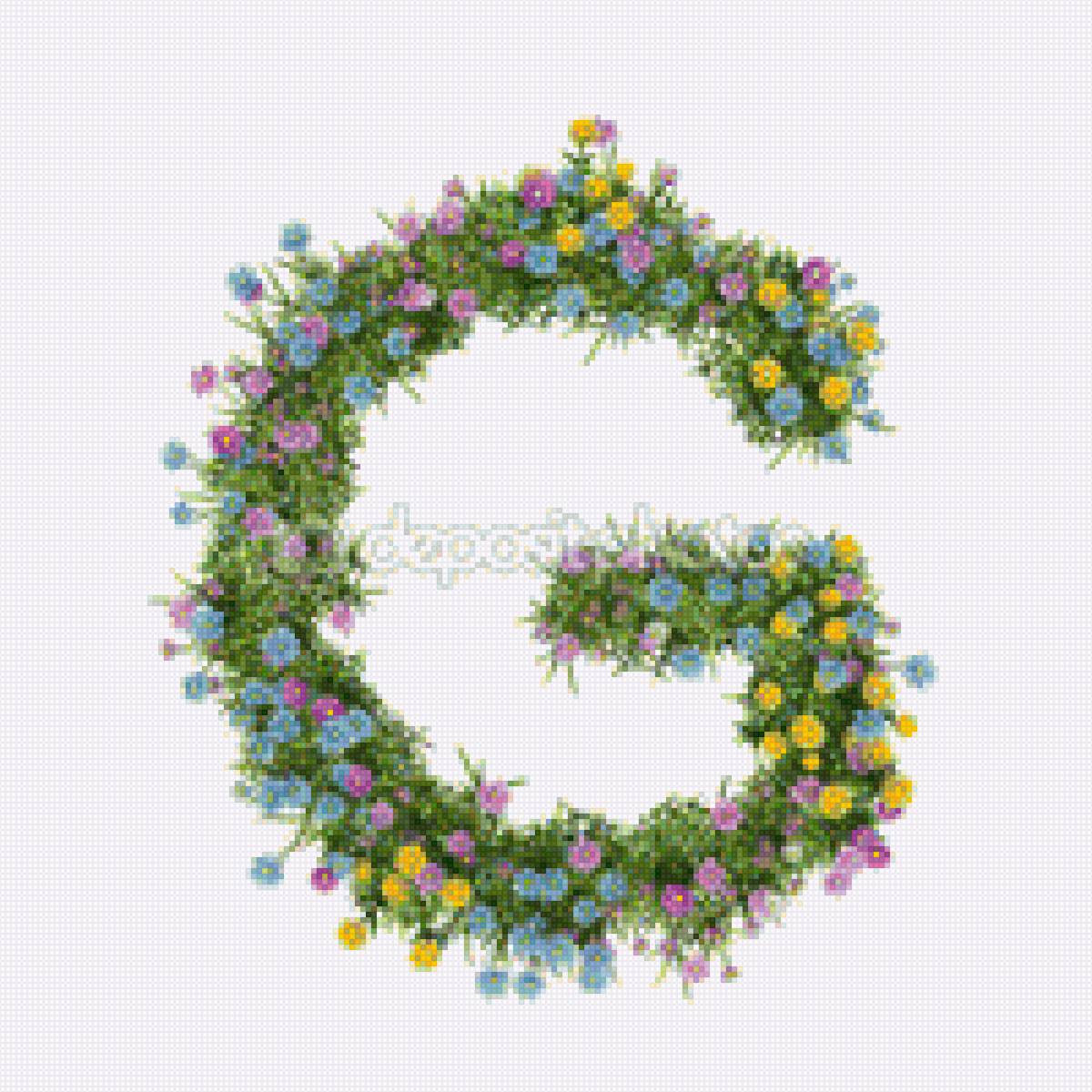 Буква G, цветы - оформление, буква, g, цветы - предпросмотр