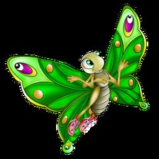 Схема вышивки «Бабочка, светлячек»