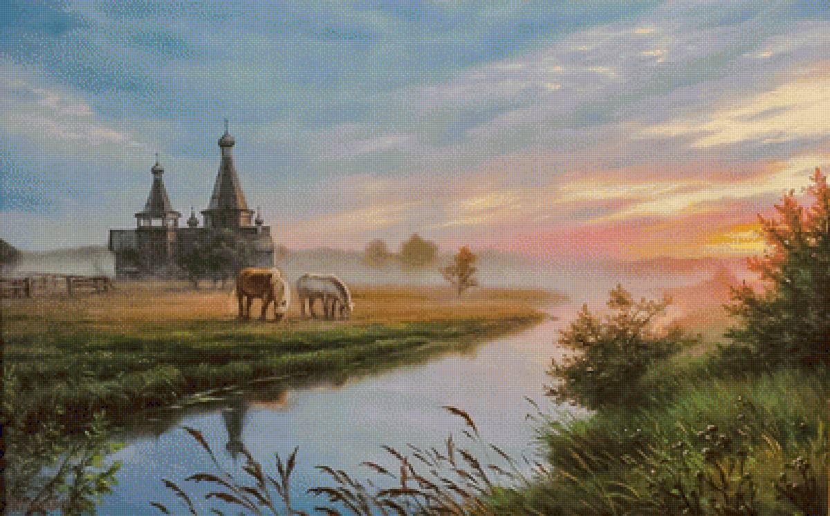 At Dawn. - aleksey sychev painter.scenarys.animals. - предпросмотр