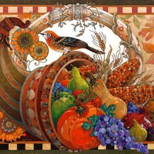 Схема вышивки «Фруктовый орнамент»