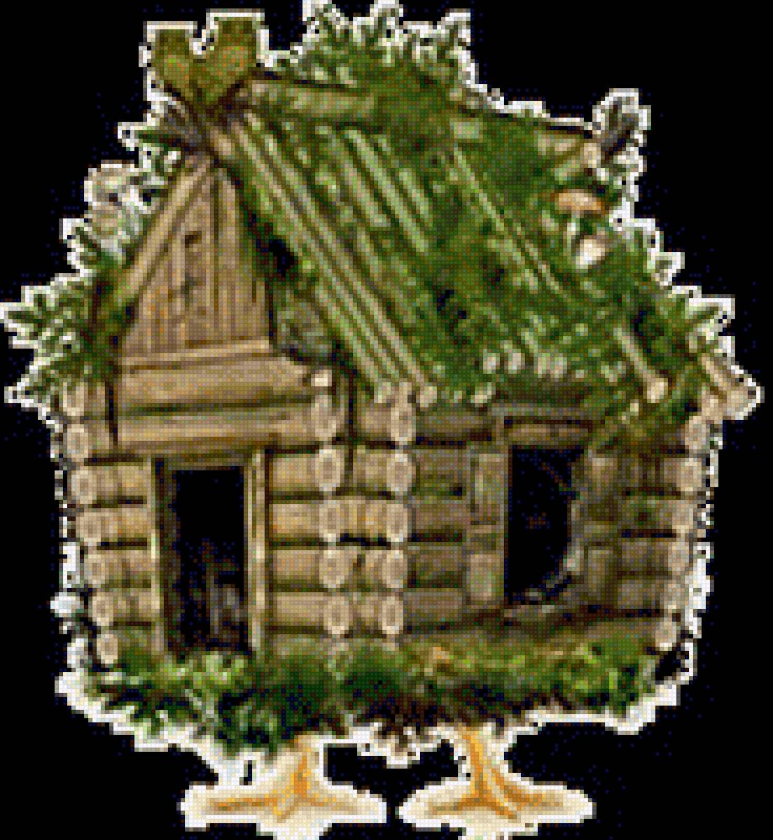 Избушка на курьих ножках - избушка, дом бабыяги, на курьих ножках, хатка, сказки, мультяшки - предпросмотр