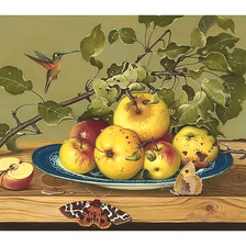 Схема вышивки «Яблочный натюрморт.»