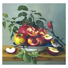 Схема вышивки «Гранатовый натюрморт.»