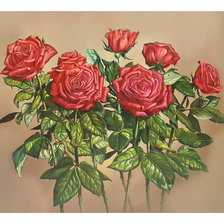 Схема вышивки «Розы.»