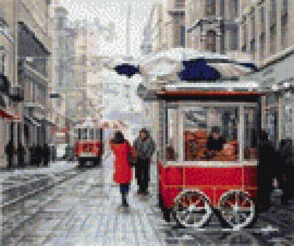 зима в городе - зима. пейзаж, город - предпросмотр