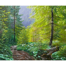 Схема вышивки «Лесной пейзаж.»