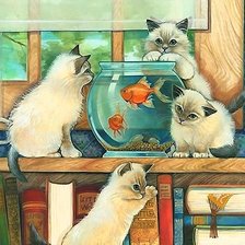 Схема вышивки «котята»