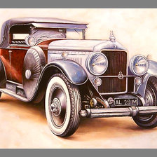 Схема вышивки «Серия "Ретро". Автомобиль»