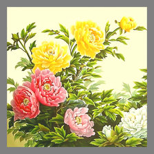 Схема вышивки «Серия "Букет". Китайский пион»